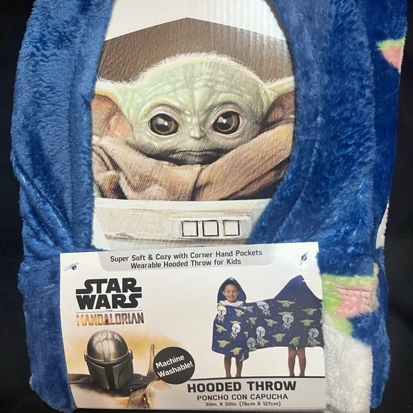 Hooded Throw Baby Yoda Blanket STAR WARS Baby Yoda Hooded Blanket